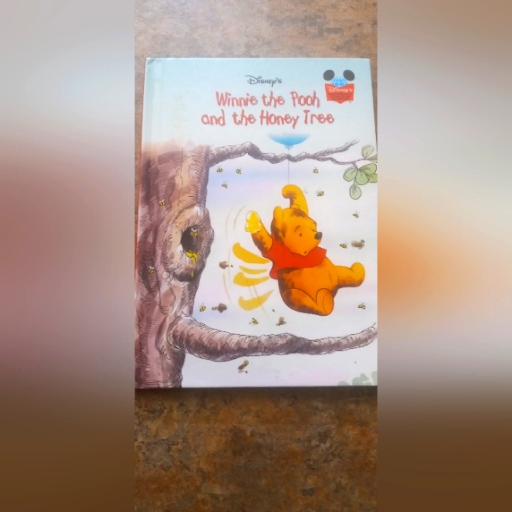 Disney Winnie the Pooh and the Honey Tree Hardcover Book - Yellow/Red
